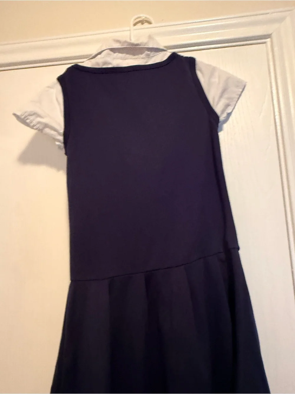 The Children's Place Navy Top with White Faux Button-Down Collar